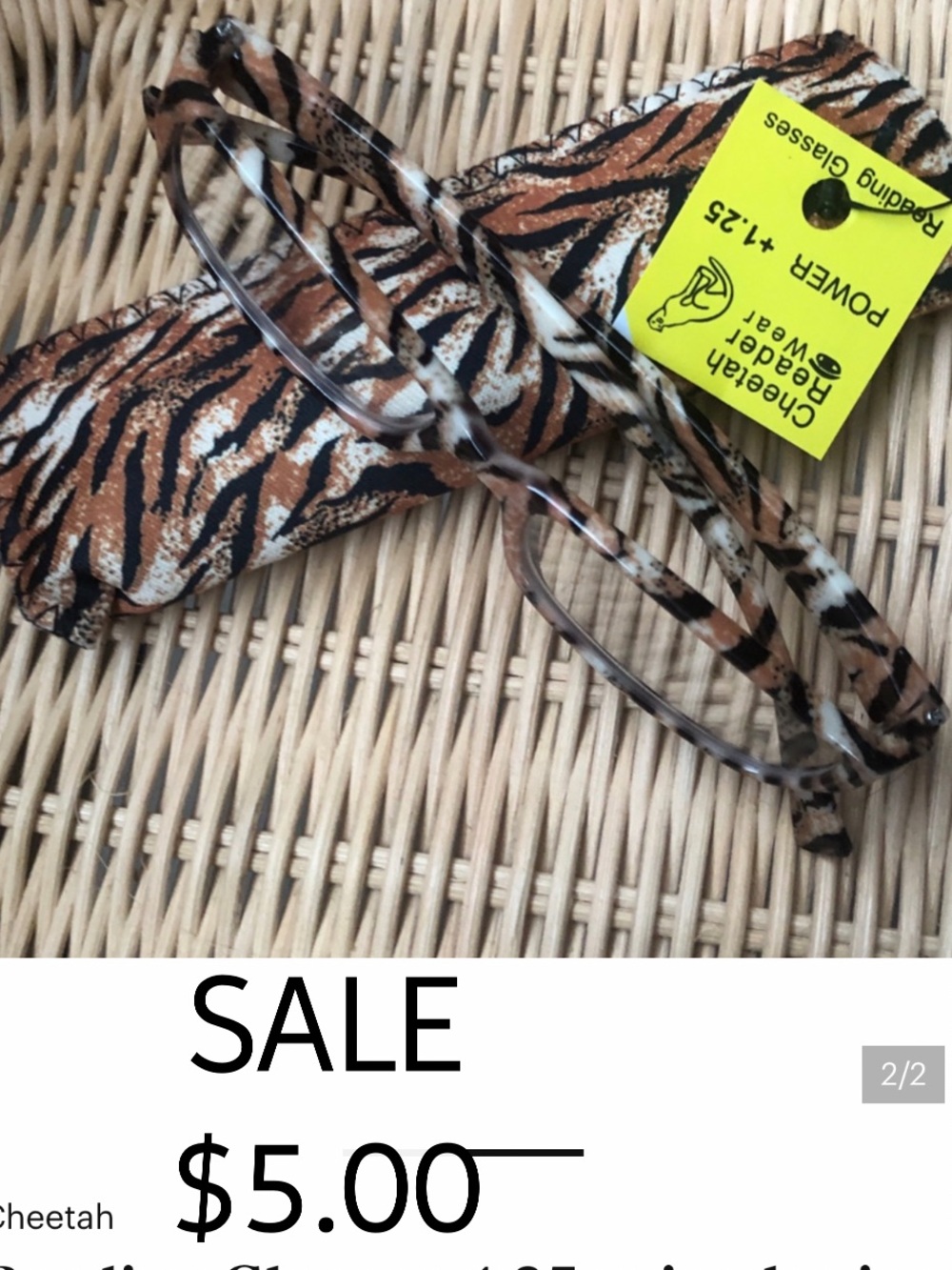 🛑SALE $5.00🛑 Reading Glasses +1.25 animal print NWT